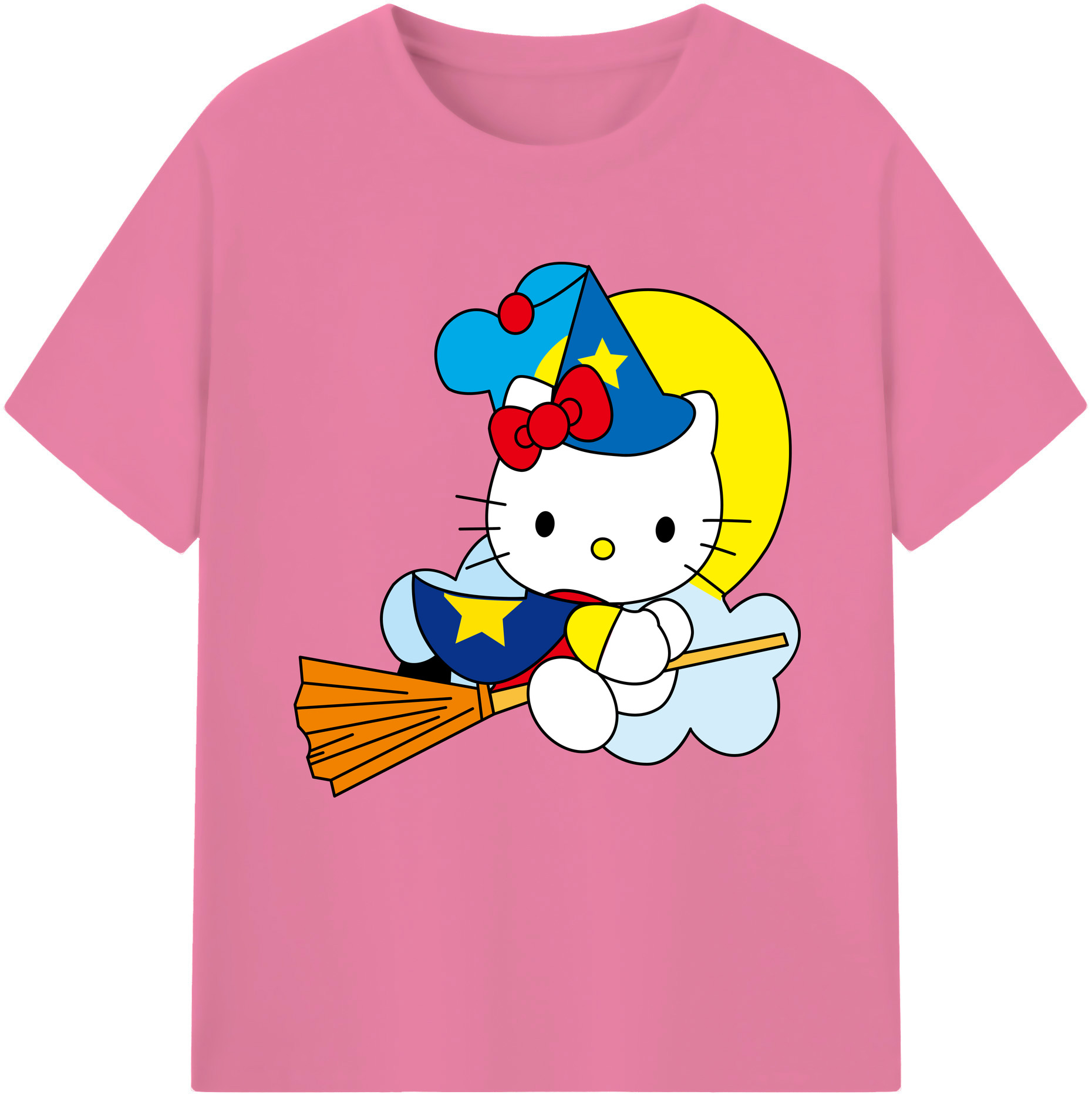 （画像用） Hello Kitty ハローキティ 綿100％半袖Tシャツ（フロントプリント）